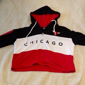 Rue 21 Cropped Bulls Hoodie